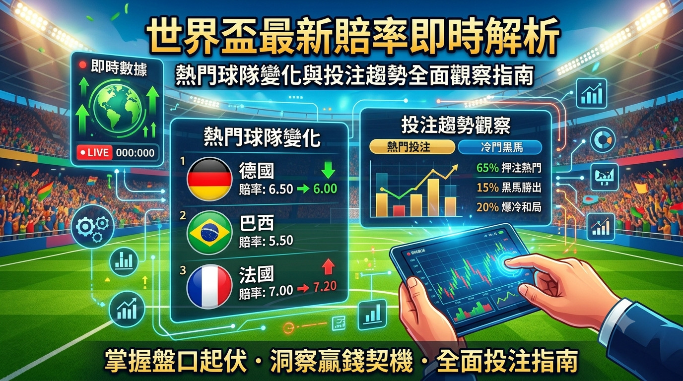 世界盃最新賠率即時解析：熱門球隊變化與投注趨勢全面觀察指南